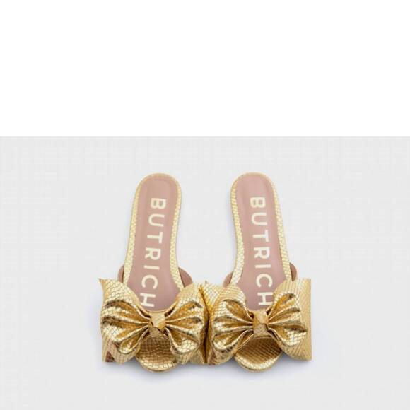 NEW BUTRICH women\'s irina slide sandal in gold